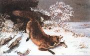 Courbet, Gustave The Fox in the Snow China oil painting reproduction